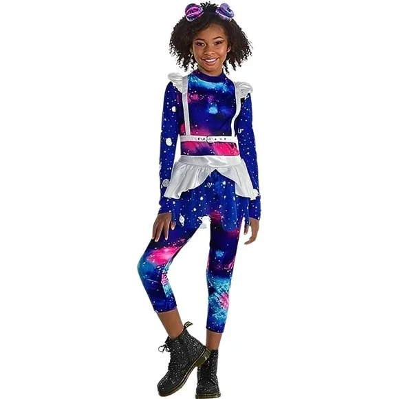 Galaxy Girl Futuristic Outer Space Alien Halloween Child Costume XL 14-16