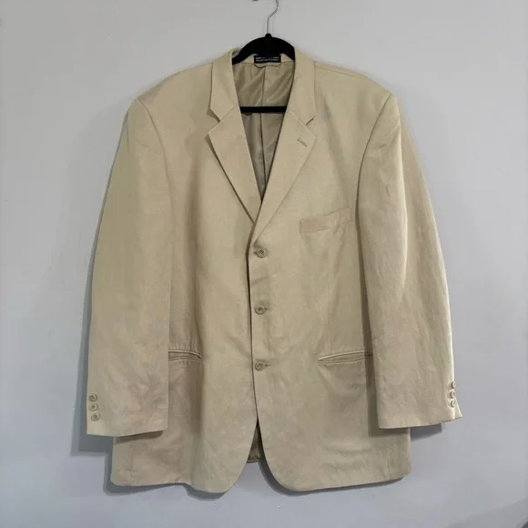 J.Ferrar Men's Tan Blazer. Size 46L