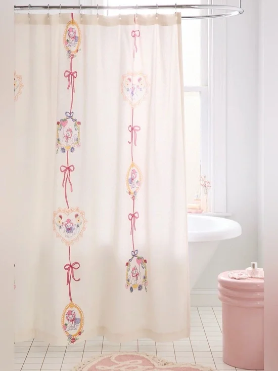 Urban Outfitters Eve Cat Patterned Shower Curtain NEW