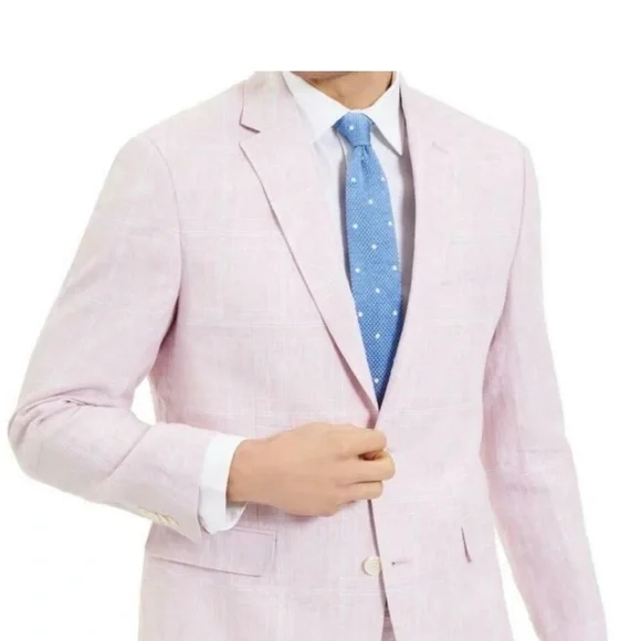 MEN’S NWT 🩷Tommy Hilfiger Pink Sport Coat with Notch Lapel!