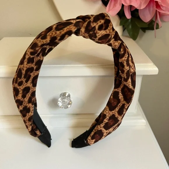 Leopard Print Knotted Headband