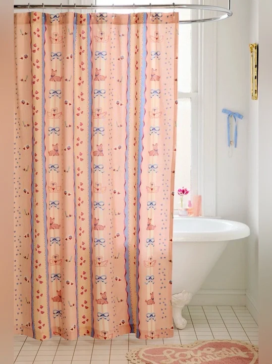 Urban Outfitters Molly Icon Striped Pattern Shower Curtain NEW 72”x72”