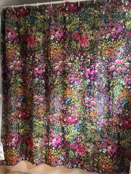 Levtex Home Basel Collection Cottagecore Boho Garden Floral Shower Curtain