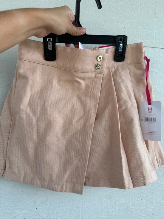 Girls Justice Peach Pleated Wrap Skirt