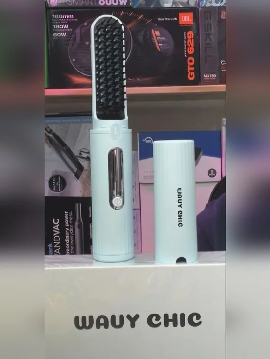 🩷Wireless‎ Straight Hair Comb Rechargeable Wavy Chic🩵