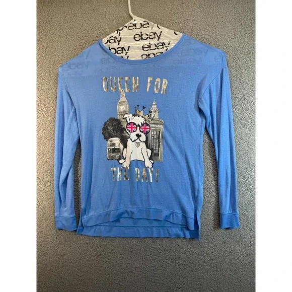 Justice Queen For a Day London Blue Pullover Sweater Size‎ 20