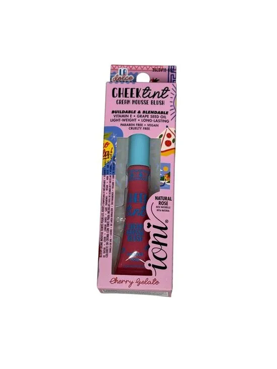 Ioni Cream Mousse Blush Natural Rose Cherry Gelato Vegan Cheek Tint