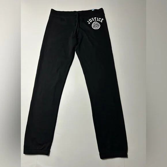 Justice girls, extra large, (18 ) jogger pants with logo on front‎