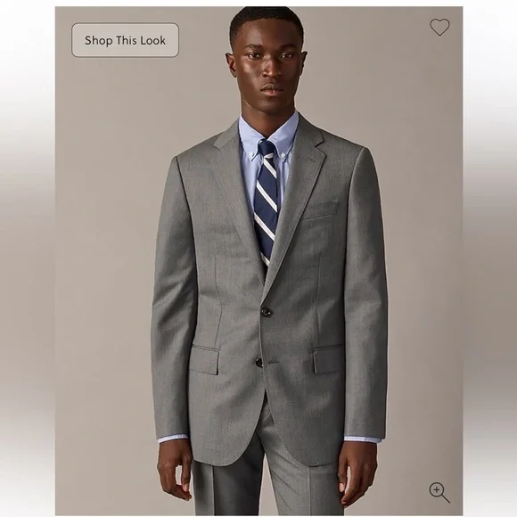 J. Crew Ludlow Slim-fit Suit Jacket Double Vent Loro Piana Wool Charcoal 46R NEW