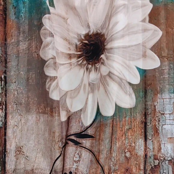 Shower Curtain Elegant White Flower Wall Art