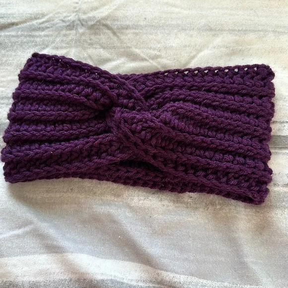 Crochet Twist Ribbed Headband ear warmer, Holiday gift