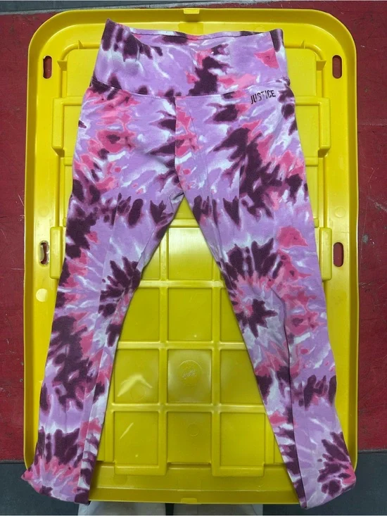 Justice Pink and Purple Tie-Dye Leggings