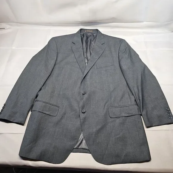 Peter Millar Mens Blazer‎ 2 Button Sport Coat 46r Wool Plaid Print *Read*