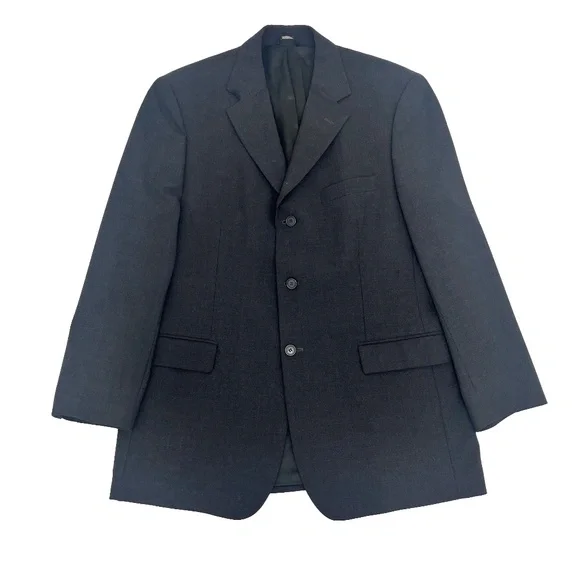 Brooks Brothers 346 Men Single Breasted Blazer Jacket Black 3-Button Long Sleeve
