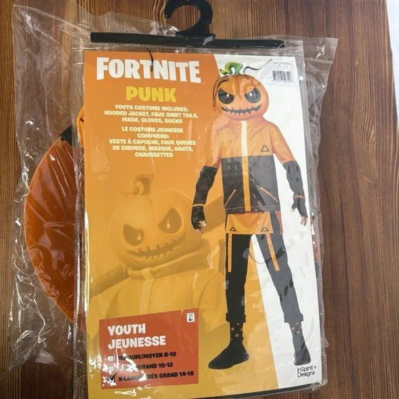 Fortnite Punk Costume Youth XL 14-16 Halloween InSpirit Designs Pumpkin