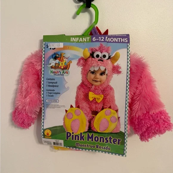 Noah’s Ark Infant Pink Monster Costume 6-12‎ Months