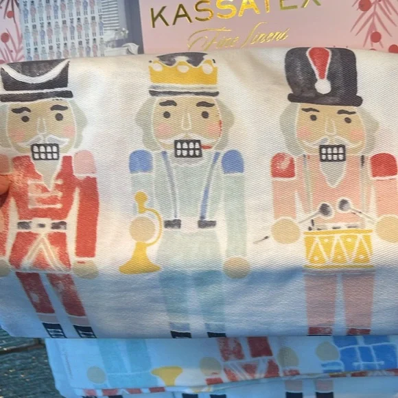 The Nutcracker Shower Curtain Christmas Ballet Fabric Tub Liner Toy Soldiers NWT