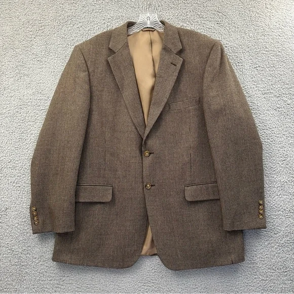 Saddlebred‎ 100% Lambswool Blazer Sport Coat Jacket Houndstooth Academia Men 44R