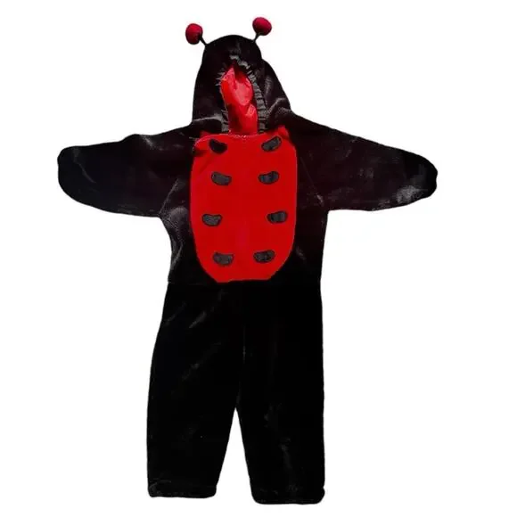 Ladybug kids full body faux fur Halloween costume size medium