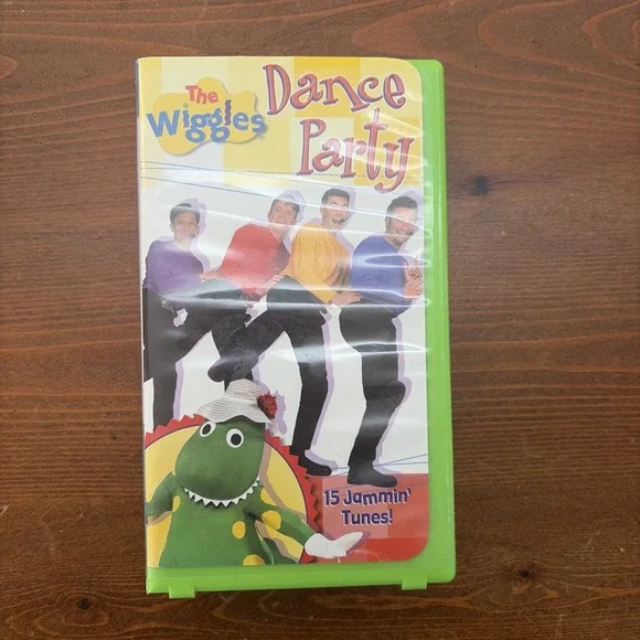 The Wiggles Dance Party (VHS, 2001) 15 Jammin Tunes! (Green shell case) Untested