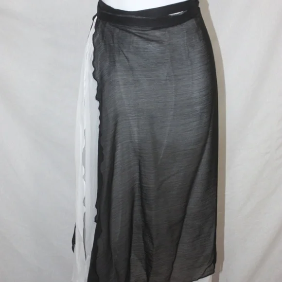 Black & white chiffon wrap skirt Costumes