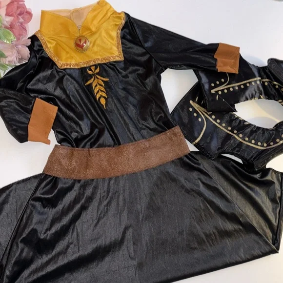 Disney Frozen 2 Anna Travel Dress Costume with Boots NEW WITHOUT TAGS