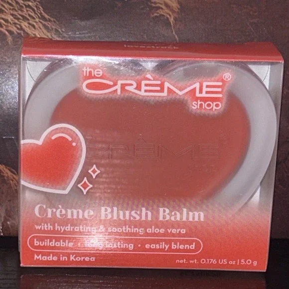 The Crème Shop Lovestruck Crème Blush Balm Hydrating Aloe Vera Made in Korea