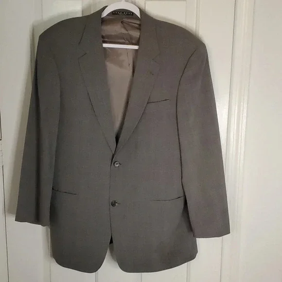 Hugo Boss Mens Sports Coat Plaid Black & Grey