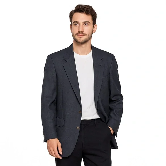 Hart Schaffner‎ Marx Blue Pattern Blazer 44