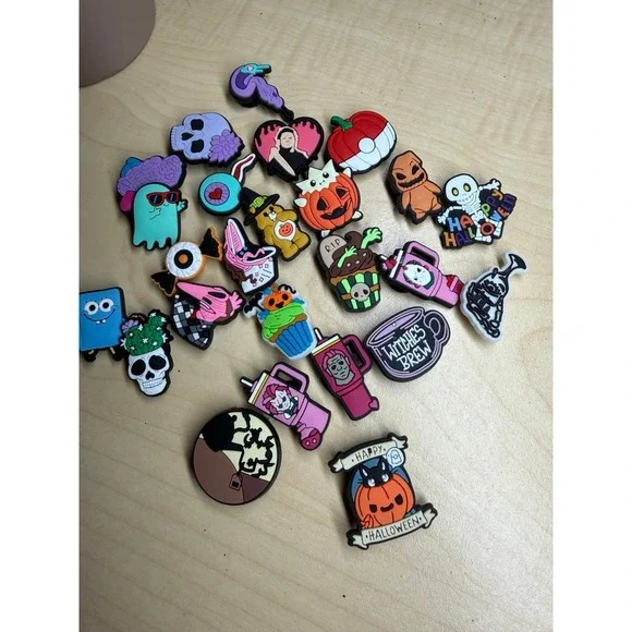 Halloween Croc Charms Lot 20+ Spooky Ghost Pumpkin Horror Jibbitz Shoe Charms