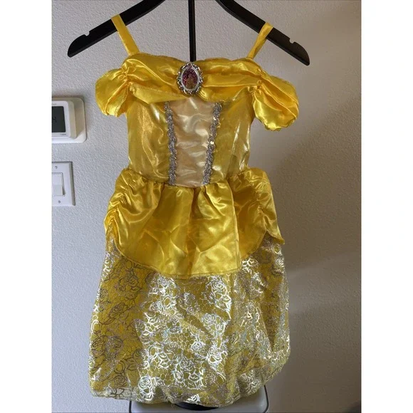 Disney Belle Girls Costume Dress Beauty The Beast Child Size 4-6