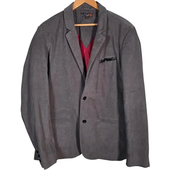 G by Guess Men’s XXL Gray Corduroy Blazer Sport Coat NWOT