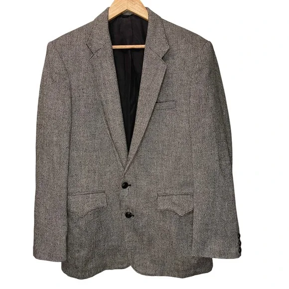 Circle S Dallas Texas Mens‎ Gray Tweed Western Sport Coat Blazer Suit Jacket 40R