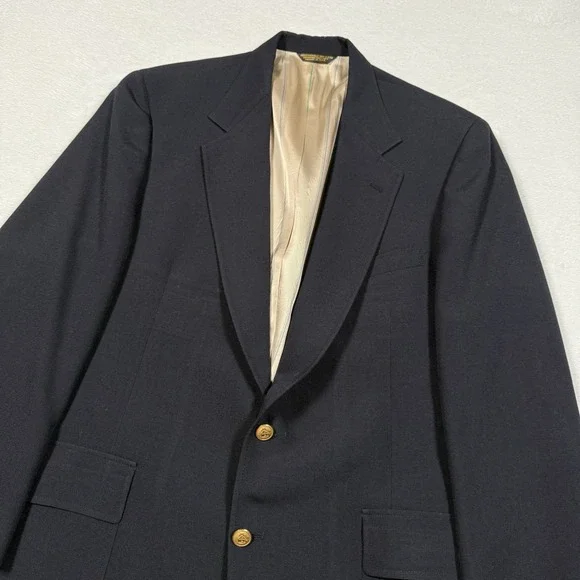 Vintage Racquet Club‎ Blazer 44R Blue Navy Wool Jacket Wimbledon Sport Coat
