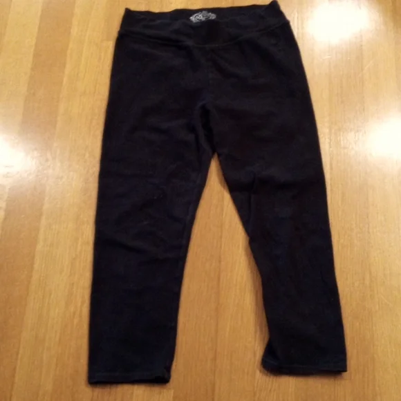Justice Y2K girls Black Leggings abstract casual fairy feminine Size 14