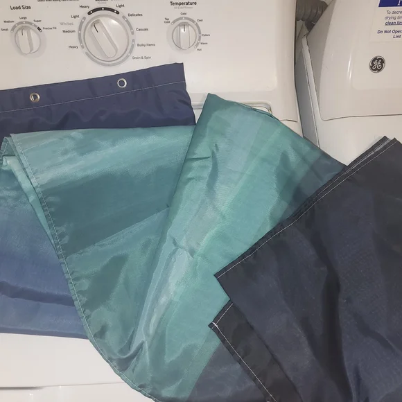 Blue and Green Shower Curtain