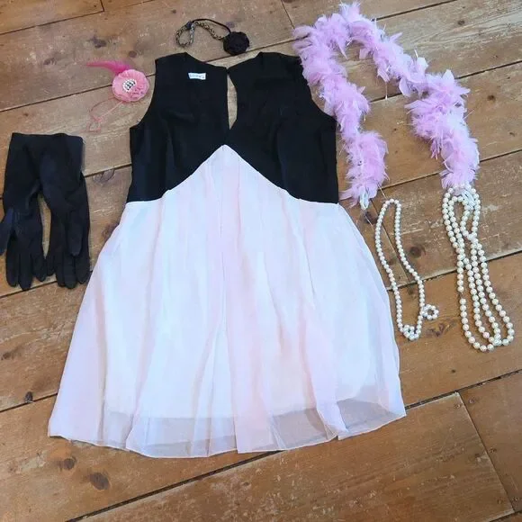 Roaring‎ 20's Flapper Dress Sz 2XL Plus Accessories