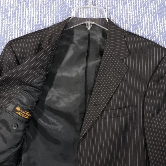 Daniel Cremieux Loro Piana Blazer Suit Jacket Mens Size 42 R Wool Black 3-Button