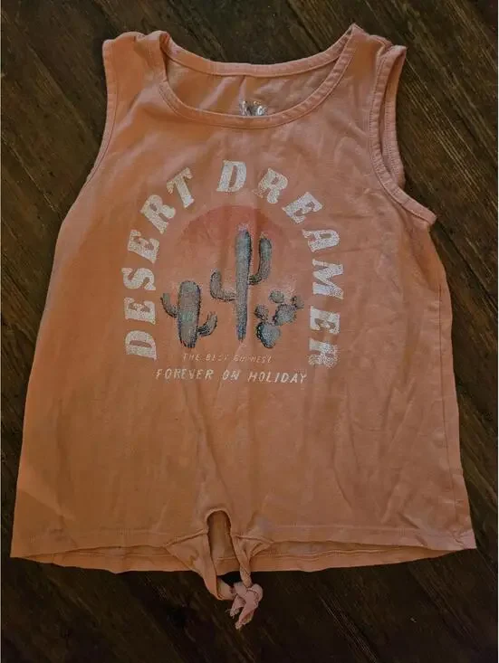Justice Girl's Size 10 DESERT DREAMER Graphic Tank Top EUC