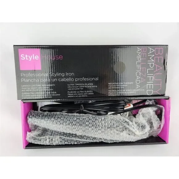 NEW Style House Beauty Amplified Style Ceramic Flat Iron Hair Straightener 1.25”