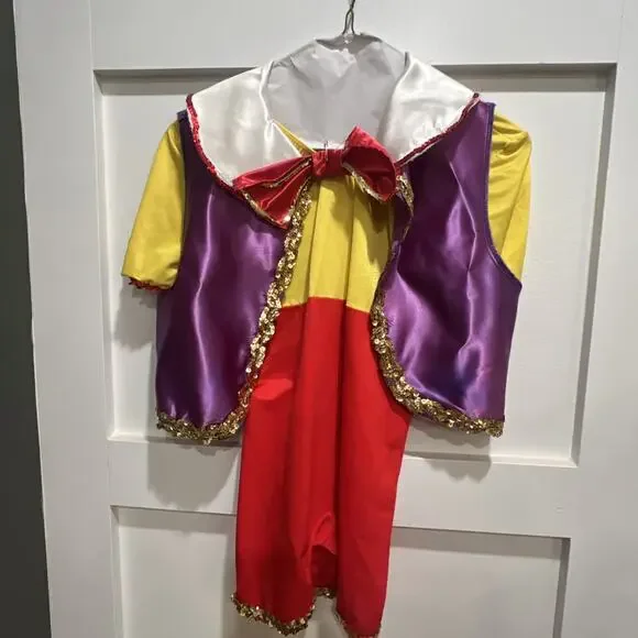 Vintage Pinocchio Costume Toddler 3-4T Stretchy‎ Halloween Disney