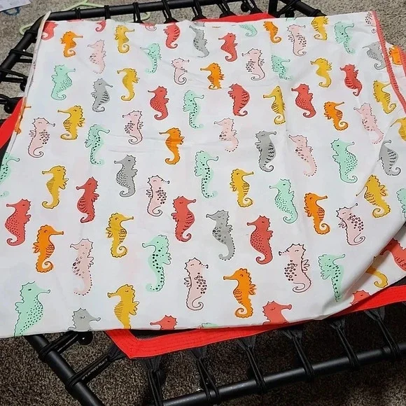 Sea horse fabric shower curtain box #10