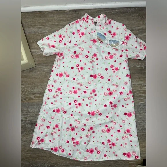 Brand New-Girls Oriental Floral Dress & Sunglasses