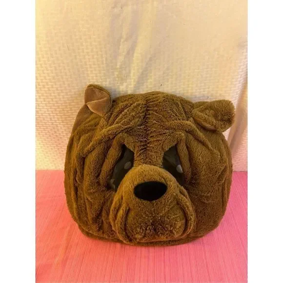 Collectors Choice Dandee Bull Dog? Dog plush head big greeter head Brown Costume