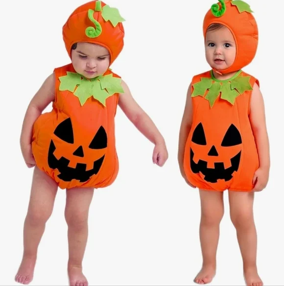 Spooktacular Creations Pumpkin Halloween Costume Size 6-12 and 12-18 Months New