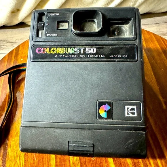 Vintage Kodak Colorburst 50 Instant Film Camera Polaroid Type Black Camera