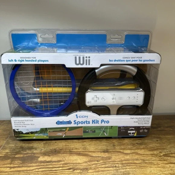 I-Con 8 In 1 Sports‎ Kit Pro - Accessories for Wii Golf Tennis Baseball Racing