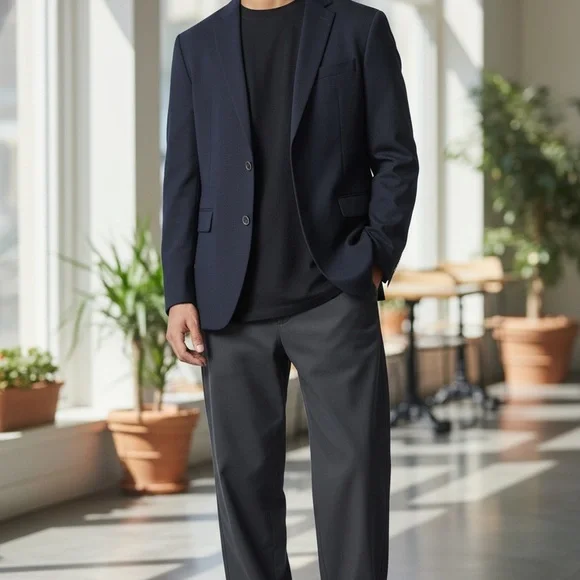 MICHAEL Michael Kors Dark‎ Blue Blazer designer. Business
