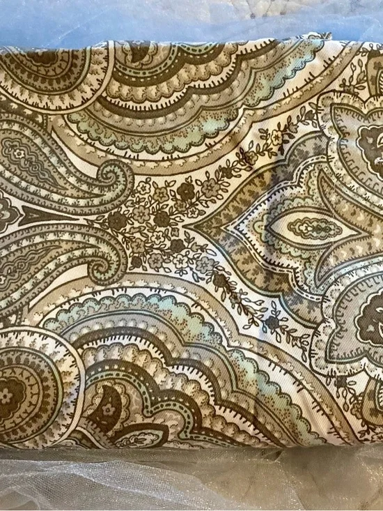Paisley Print Fabric Shower Curtain