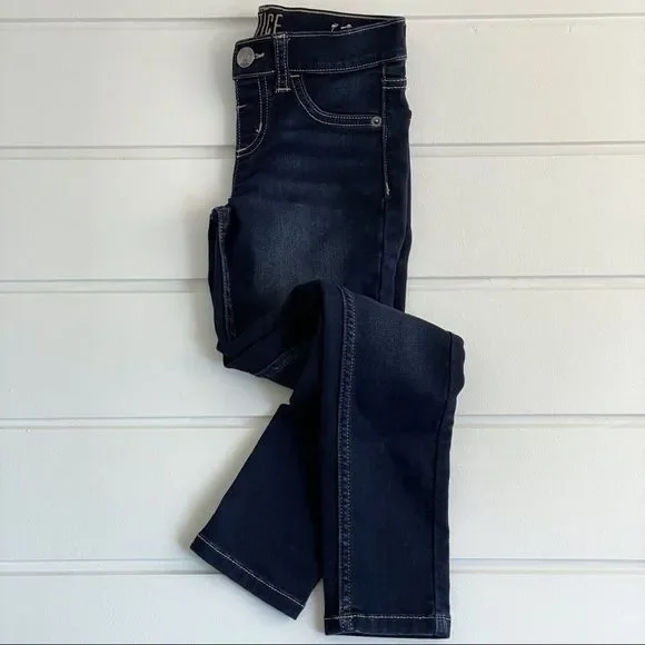 Justice Girls Mid Rise Dark Wash Jegging Jeans Size 8 Like New Condition